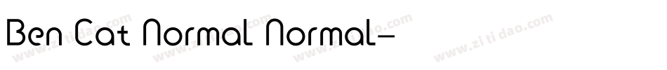 Ben Cat Normal Normal字体转换
